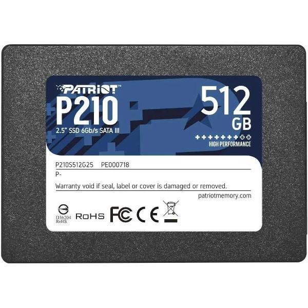 Изображение товара SSD Patriot P210S512G25 Высокая скорость и надёжность Изображение товара SSD Patriot P210S512G25 Высокая скорость и надёжность