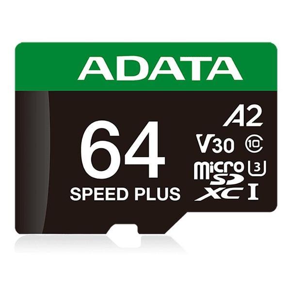 Изображение товара Карта памяти microSD ADATA 64 ГБ UHS-I U3/V30/A2 высокая скорость и надежность