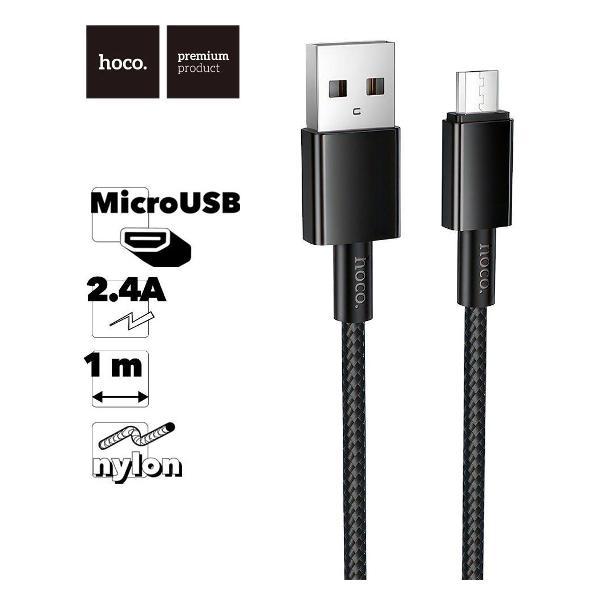 Изображение товара Кабель для смартфона, телефона Hoco X119 Energy MicroUSB, 2.4А, 1м, нейлон Изображение товара Кабель для смартфона, телефона Hoco X119 Energy MicroUSB, 2.4А, 1м, нейлон