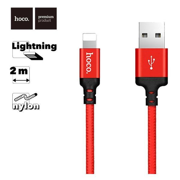 Изображение товара Кабель для смартфона, телефона Hoco X14 Times Speed Lightning 8-pin, 2м, нейлон Изображение товара Кабель для смартфона, телефона Hoco X14 Times Speed Lightning 8-pin, 2м, нейлон