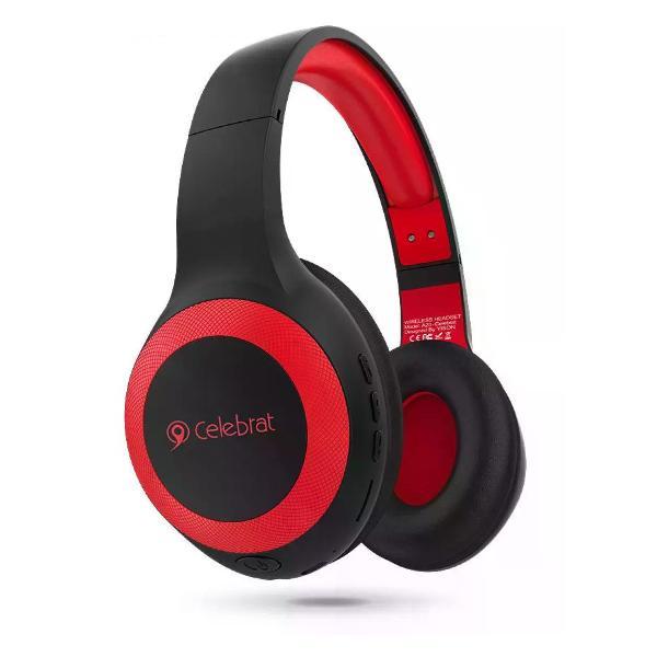 Изображение товара Наушники беспроводные Celebrate Наушники накладные полноразмерные беспроводные Bluetooth Celebrat A23 Красный