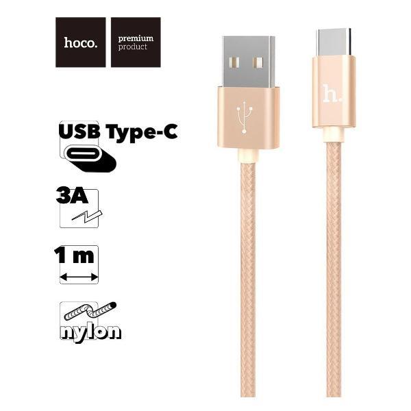 Изображение товара Кабель Hoco X2 Knitted Type-C, 3А, 1м, нейлоновый