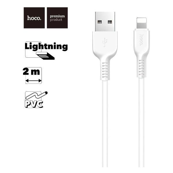 Изображение товара Кабель для смартфона, телефона Hoco X20 Flash Lightning 8-pin, 2м, PVC Изображение товара Кабель для смартфона, телефона Hoco X20 Flash Lightning 8-pin, 2м, PVC
