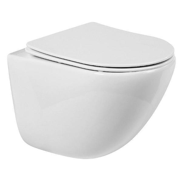 Изображение товара Подвесной унитаз BelBagno Amanda BB051CHR/BB051SC белый глянцевый Изображение товара Подвесной унитаз BelBagno Amanda BB051CHR/BB051SC белый глянцевый