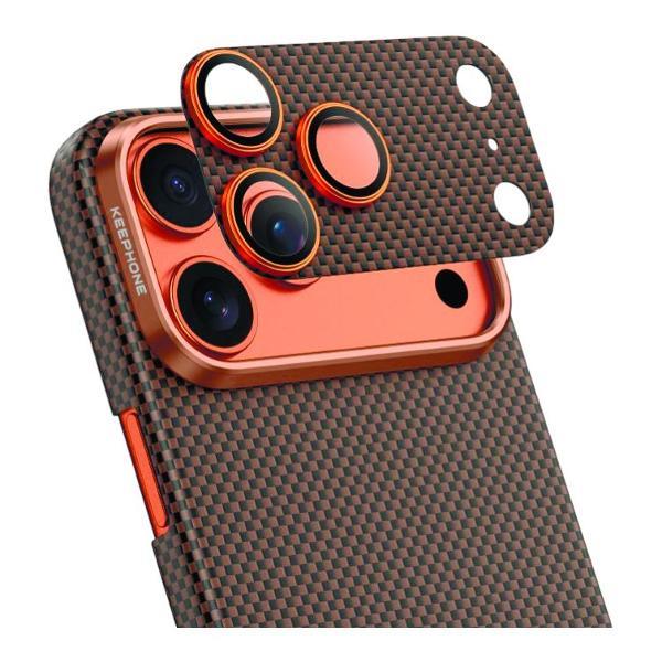 Изображение товара Защитное стекло для смартфона, телефона KEEPHONE линзы на камеру iPhone 17 Pro Закаленное стекло HD clarity 9H Карбон арамидное волокно 1500D с AR-покрытием Norra Midas