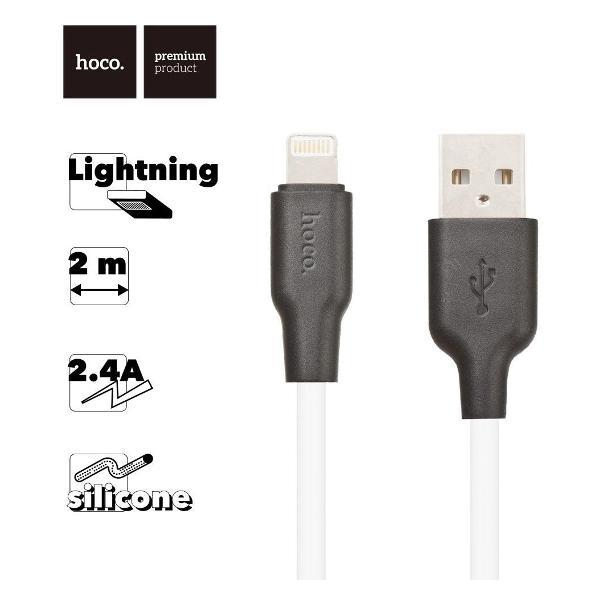 Изображение товара Кабель Hoco X21 Plus Silicone Lightning 2м для iPhone и устройств Apple Изображение товара Кабель Hoco X21 Plus Silicone Lightning 2м для iPhone и устройств Apple
