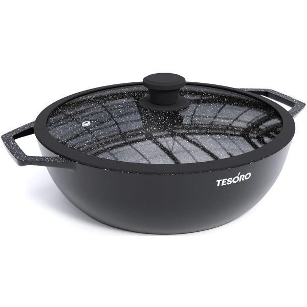 Изображение товара Кастрюля, жаровня Tesoro Florence Induction total dark, 3 л, с крышкой с силиконовым ободом (TF6530tdi) Изображение товара Кастрюля, жаровня Tesoro Florence Induction total dark, 3 л, с крышкой с силиконовым ободом (TF6530tdi)