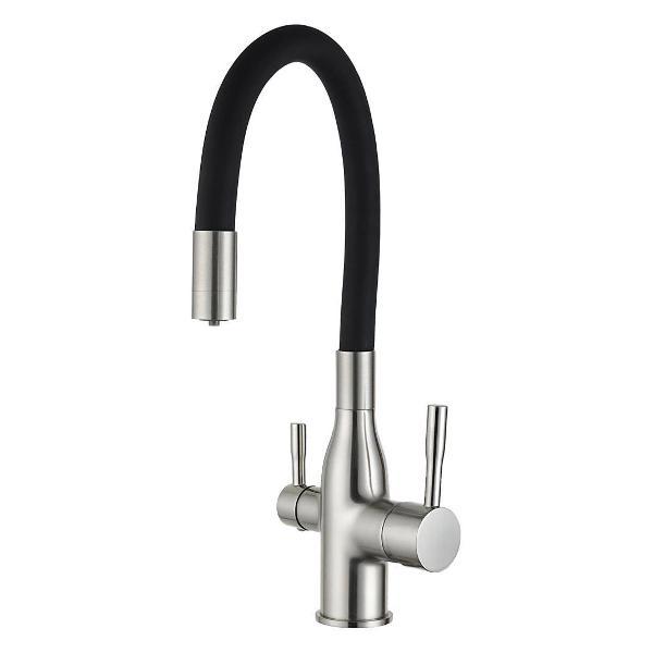 Изображение товара Смеситель Frap F4396-5 для кухонной мойки с выдвижным изливом Изображение товара Смеситель Frap F4396-5 для кухонной мойки с выдвижным изливом