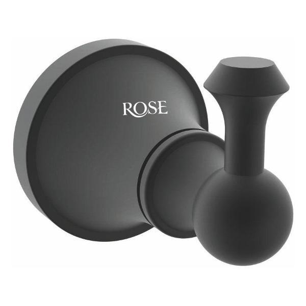 Изображение товара Крючки и вешалки для ванной Rose Крючок для ванной комнаты Rose RGYA19DA11MQH, черный