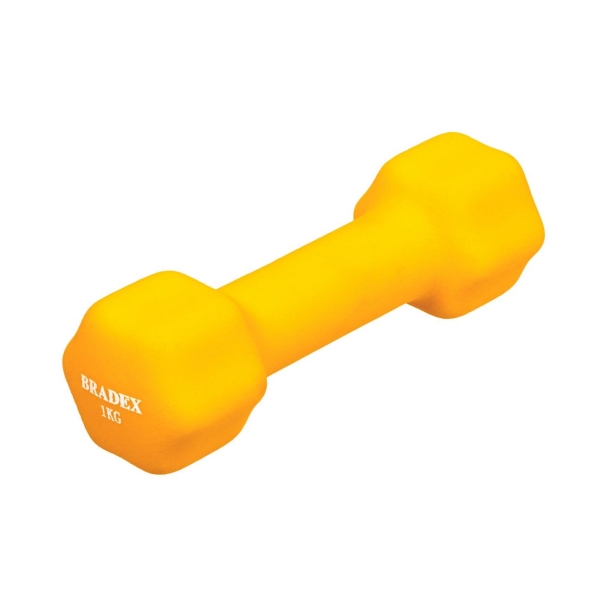 Гантель Bradex SF 0540 неопреновая, 1кг, желтая