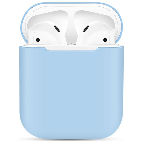 фото Чехол для airpods eva для 1/2 силиконовый light blue (cbap03bl)