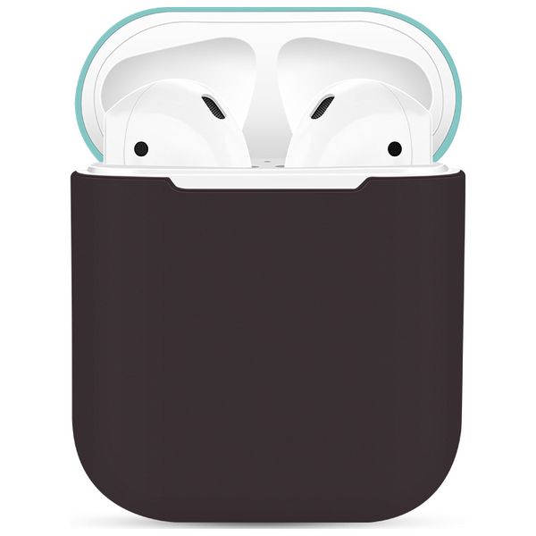 фото Чехол для airpods eva для 1/2 силиконовый brown/turquoise (cbap03brtq)