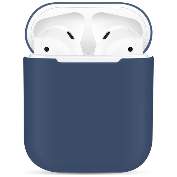 фото Чехол для airpods eva для 1/2 силиконовый dark blue (cbap03dbl)