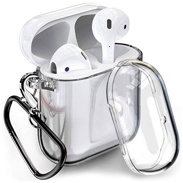 фото Чехол для airpods eva для 1/2 с карабином transparent (cbap23tr)