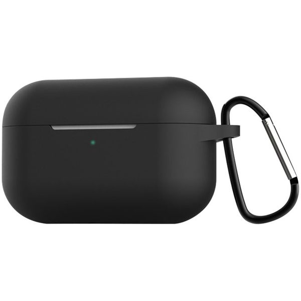 фото Чехол для airpods eva для 1/2 силиконовый с карабином black (cbap302b)