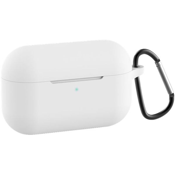 фото Чехол для airpods eva для 1/2 силиконовый с карабином white (cbap302w)