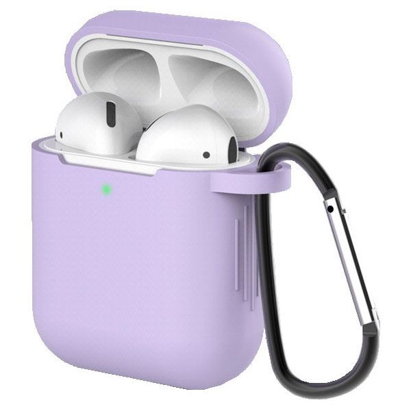 фото Чехол для airpods eva для 1/2 силиконовый с карабином violet (cbap40pr)