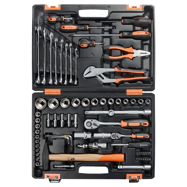 Изображение товара Набор ручного инструмента Вихрь 73/6/7/4 76 предметов, в кейсе