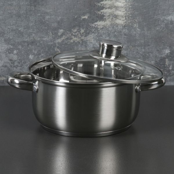 Изображение товара Кастрюля Доляна 4097384 Гретте 2,3л + крышка