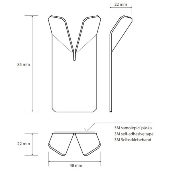 Изображение товара Крючок Bemeta 101106035 Niva (двойной), хром матовый