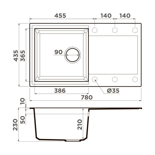 Изображение товара Мойка кухонная Omoikiri Sakaime 78-GR Tetogranit (4993548)