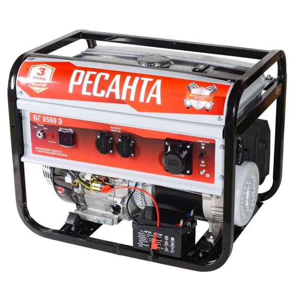 Изображение товара Генератор бензиновый Ресанта БГ 9500 Э (64/1/49)