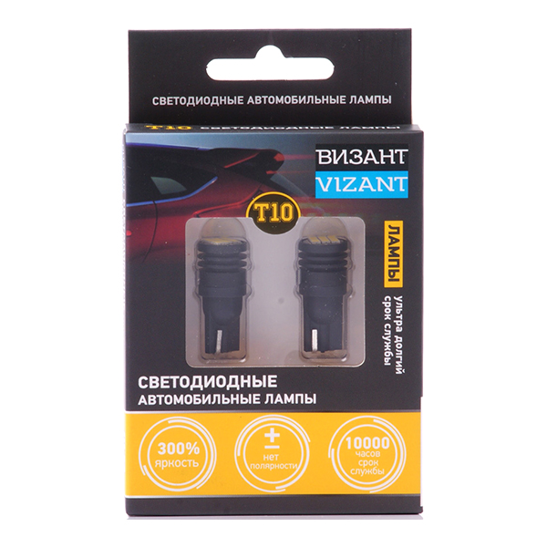 Изображение товара Лампа автомобильная Vizant LED B342 5000K T10 5W5 600lm, белый (2шт.)