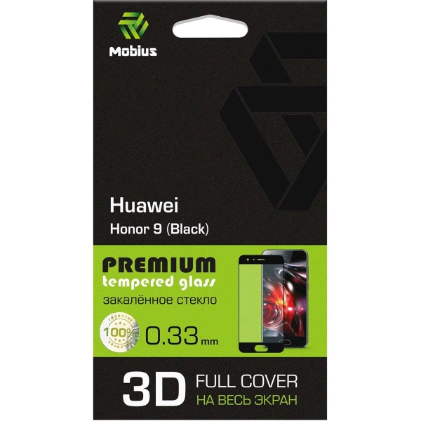 Изображение товара Защитное стекло для смартфона MOBIUS для Huawei Honor 9 3D Full Cover (Black)