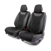 Изображение товара Накидка на сидение CarPerformance 3D на перед.сидения 2 шт.экокожа (CUS-3044 BK/BK)