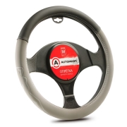 Изображение товара Оплетка для  руля AutoProfi Софттач,разм. М, 1/20 (AP-2022 BK/GY M)