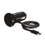 Изображение товара Автомобильное зарядное устройство Kodak Micro USB 1,2м, Quick Charge 3.0, 12-24W (UC104)