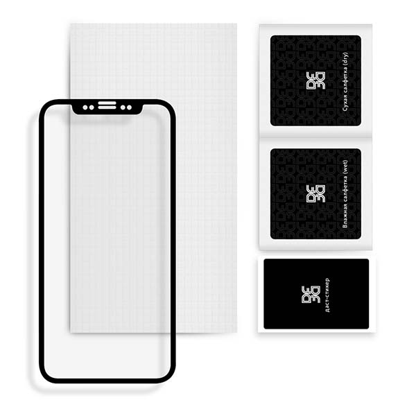 Изображение товара Защитное стекло для смартфона DF Realme GT (5G)/GT Master Edition DF rmColor-17 (black) черный с цв.рамкой