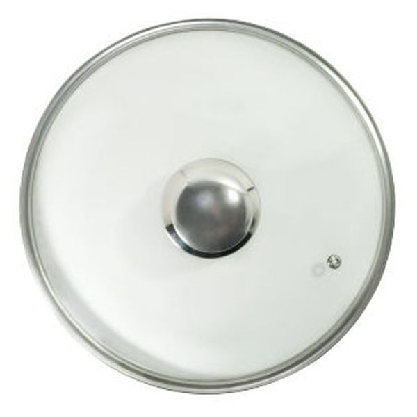Изображение товара Крышка стеклянная Panairo 22см c метал. ручкой (K-D22-MET)