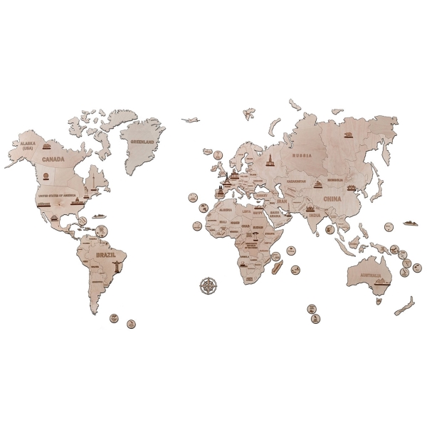 Спутниковая карта мира с видео эффектом, арт. 2106