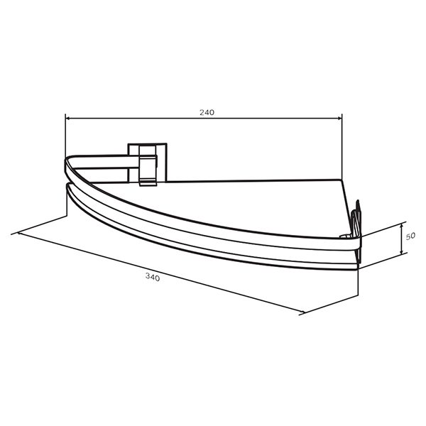 Изображение товара Полка Am.Pm Sense L A7456100 серебристый