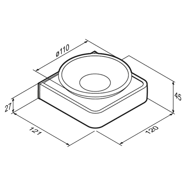 Изображение товара Мыльница Damixa Jupiter DA7734200 черный