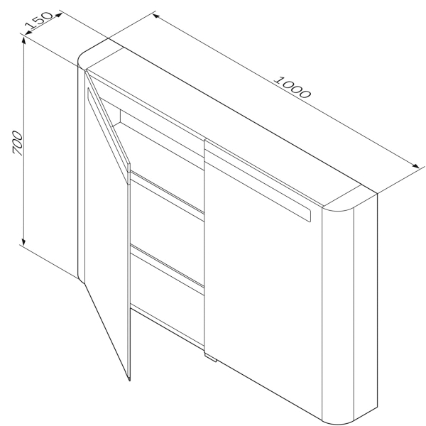 Изображение товара Зеркало-шкаф Am.Pm Sensation M30MCX1001BG светло-голубой