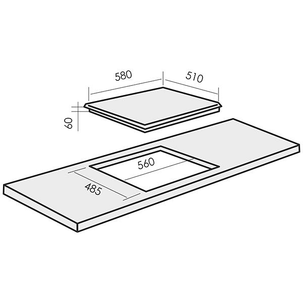 Изображение товара Встраиваемая газовая панель независимая MBS PG-620