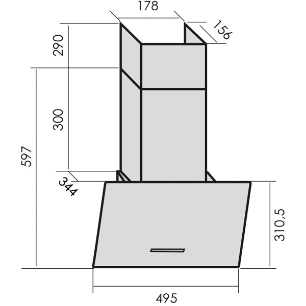 Изображение товара Вытяжка MBS GARTENZIA 150 GLASS BLACK