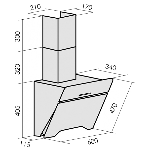 Изображение товара Вытяжка MBS FELICIA 160 GLASS BLACK