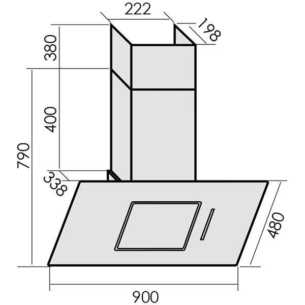 Изображение товара Вытяжка MBS CAMELLIA 190 WHITE
