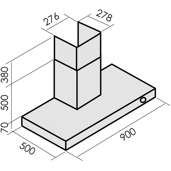 Изображение товара Вытяжка MBS MARANTA 190 WHITE GLASS