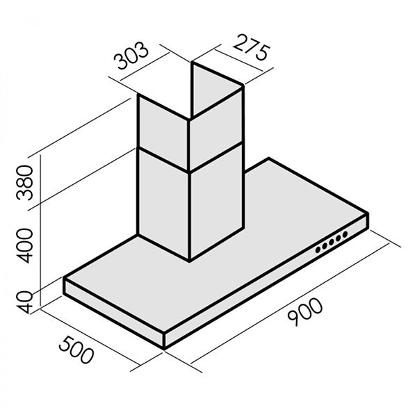 Изображение товара Вытяжка MBS MUSA 190 INOX