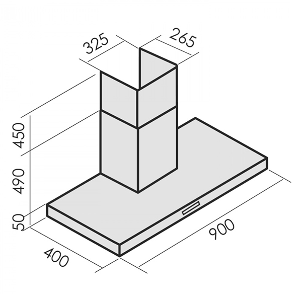 Изображение товара Вытяжка MBS TRINIA 190 GLASS WHITE