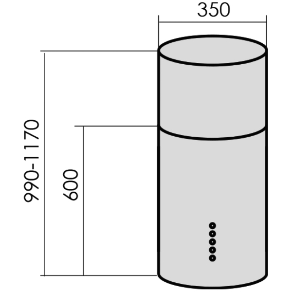 Изображение товара Островная вытяжка MBS AMARANTH 135 ISLAND WHITE