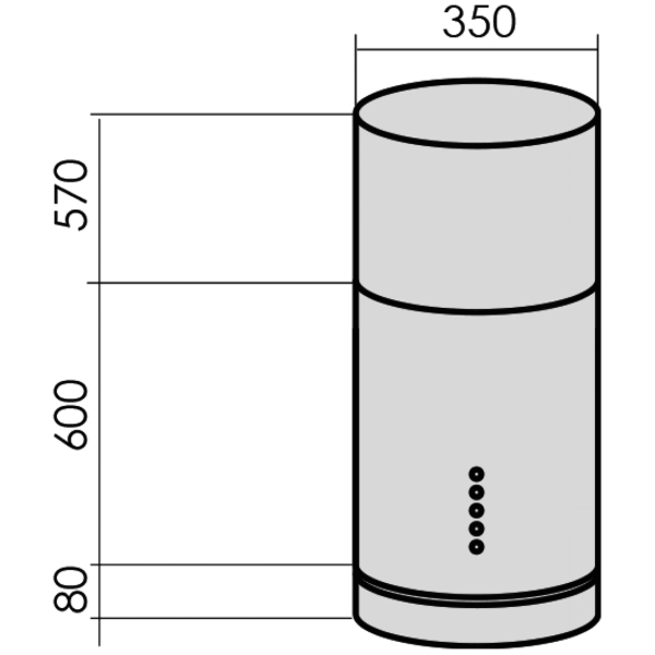 Изображение товара Островная вытяжка MBS MILTONIA 135 ISLAND INOX