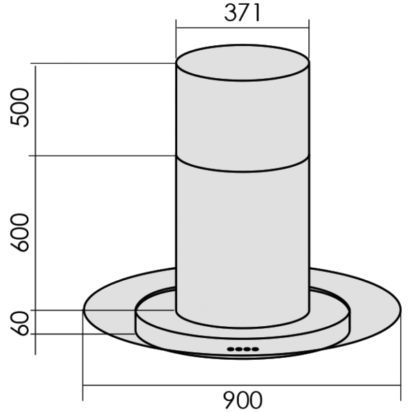 Изображение товара Островная вытяжка MBS ZEBRINA 190 ISLAND GLASS