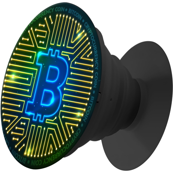 Изображение товара Кольцо-держатель для телефона (попсокет) Krutoff Кибер Биткоин (91157)