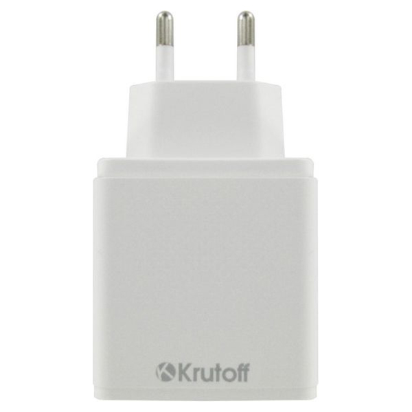 Сетевое зарядное устройство USB Krutoff CH-09 USB Type-C, PD 20W white (03735)