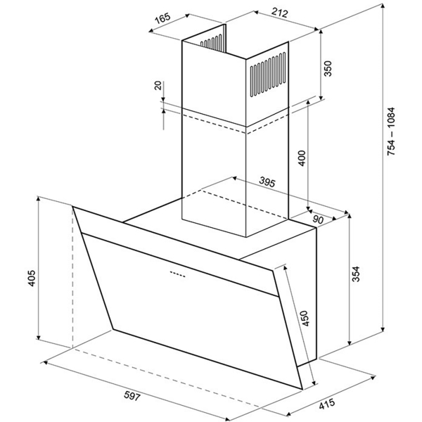 Изображение товара Вытяжка Krona Kristen 600 BL/IX S